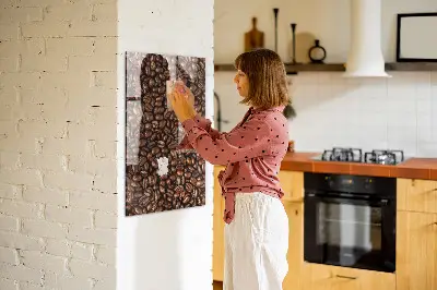 Magnetic glass dry erase board Coffee beans