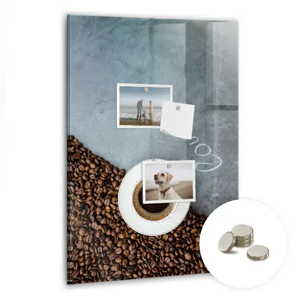 Magnetic wall board A cup of coffee