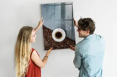 Magnetic wall board A cup of coffee