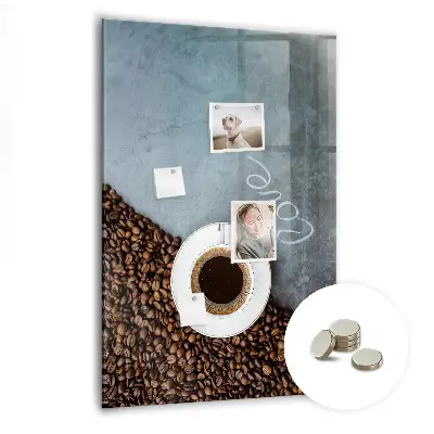 Magnetic wall board A cup of coffee