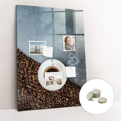 Magnetic wall board A cup of coffee