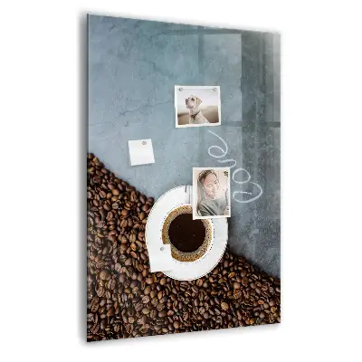 Magnetic wall board A cup of coffee