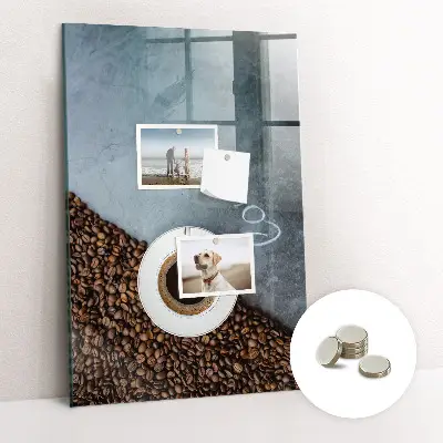 Magnetic wall board A cup of coffee