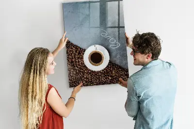 Magnetic wall board A cup of coffee