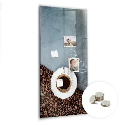 Magnetic wall board A cup of coffee
