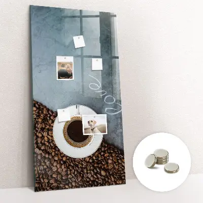 Magnetic wall board A cup of coffee