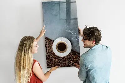 Magnetic wall board A cup of coffee