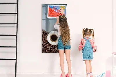 Magnetic wall board A cup of coffee