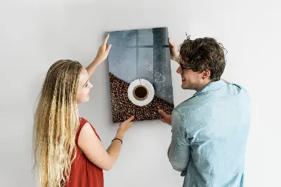 Magnetic wall board A cup of coffee
