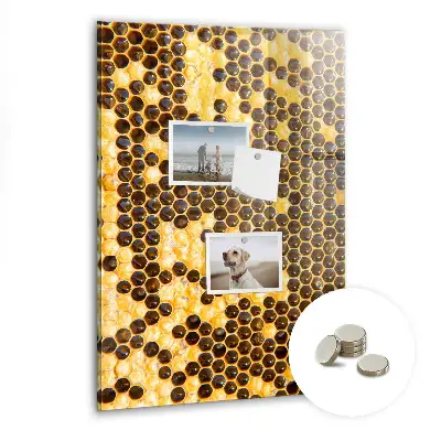 Honeycomb magnetic glass dry erase board