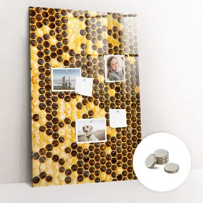 Honeycomb magnetic glass dry erase board