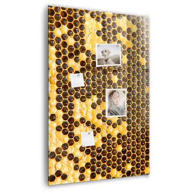 Honeycomb magnetic glass dry erase board