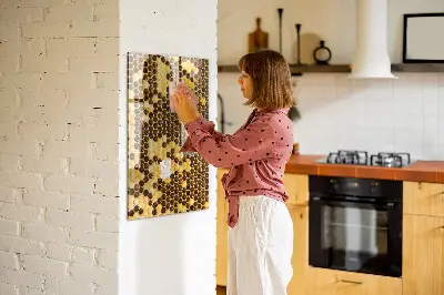 Magnetic glass dry erase board Honeycomb