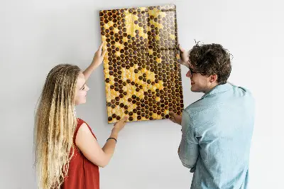 Honeycomb magnetic glass dry erase board