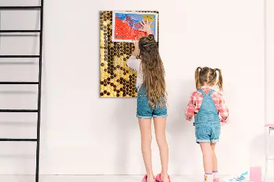 Magnetic glass dry erase board Honeycomb