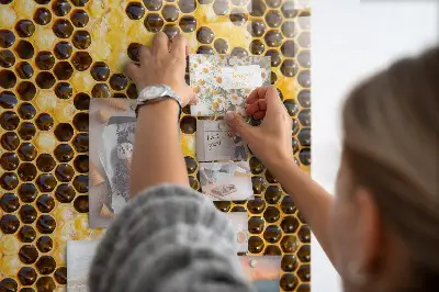 Magnetic glass dry erase board Honeycomb