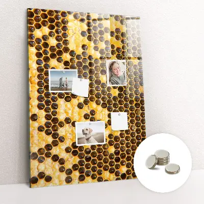 Honeycomb magnetic glass dry erase board