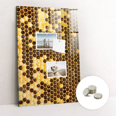 Magnetic glass dry erase board Honeycomb