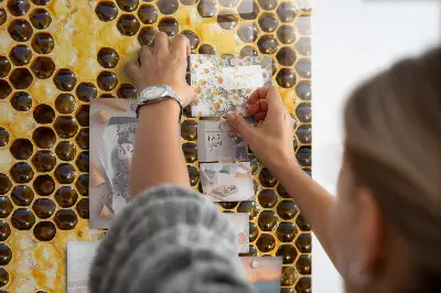 Magnetic glass dry erase board Honeycomb