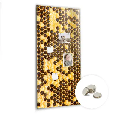 Honeycomb magnetic glass dry erase board