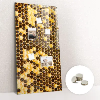 Magnetic glass dry erase board Honeycomb