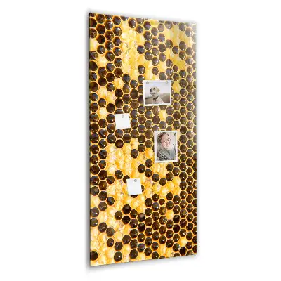 Magnetic glass dry erase board Honeycomb