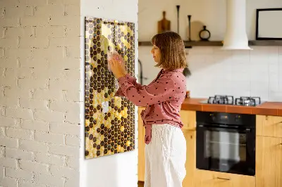 Honeycomb magnetic glass dry erase board
