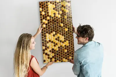 Magnetic glass dry erase board Honeycomb