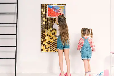 Magnetic glass dry erase board Honeycomb