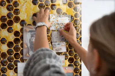 Honeycomb magnetic glass dry erase board