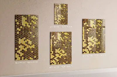 Magnetic glass dry erase board Honeycomb