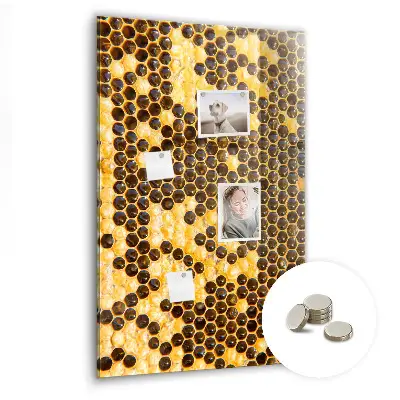 Magnetic glass dry erase board Honeycomb