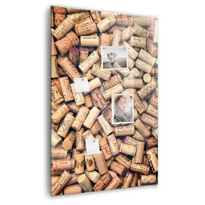 Wine cork magnetic notice board