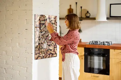 Wine cork magnetic notice board