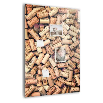 Wine cork magnetic notice board