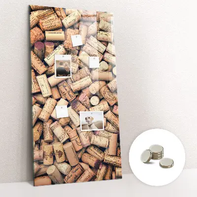 Wine cork magnetic notice board