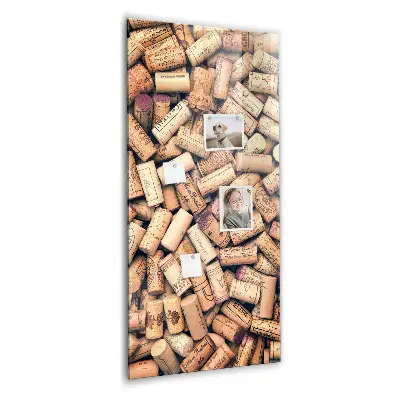 Wine cork magnetic notice board
