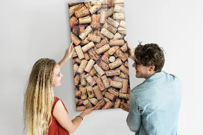 Wine cork magnetic notice board