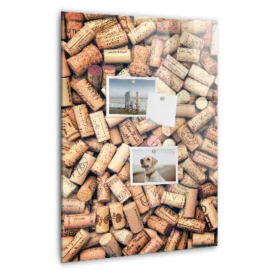 Wine cork magnetic notice board