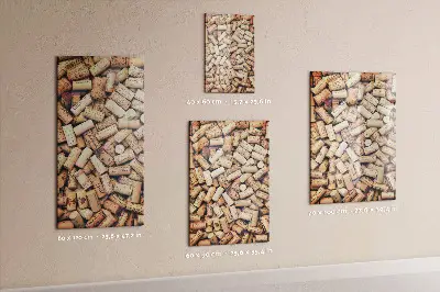 Wine cork magnetic notice board