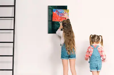 Magnetic glass dry erase board Tropical leaves