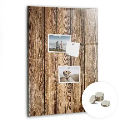 Magnetic board with wood texture