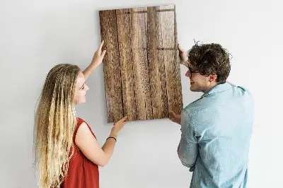 Magnetic board with wood texture