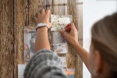 Magnetic board with wood texture