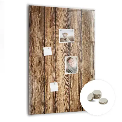 Magnetic board with wood texture