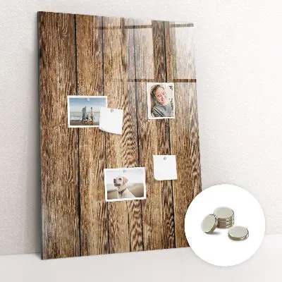 Magnetic board with wood texture