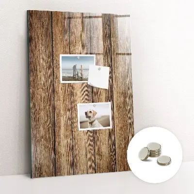 Magnetic board with wood texture