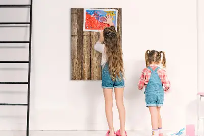 Magnetic board with wood texture