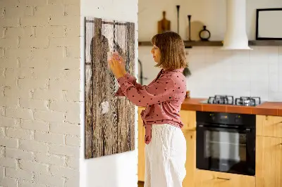 Magnetic board with wood texture