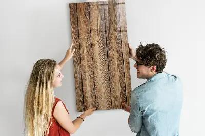Magnetic board with wood texture